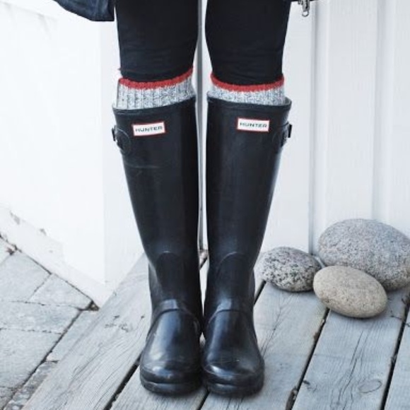 Hunter Shoes - HUNTER Black Original Tall Rubber Rain Boots 8